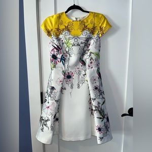 Ted Baker London Reliat Passion Flower Cap Sleeve Dress
